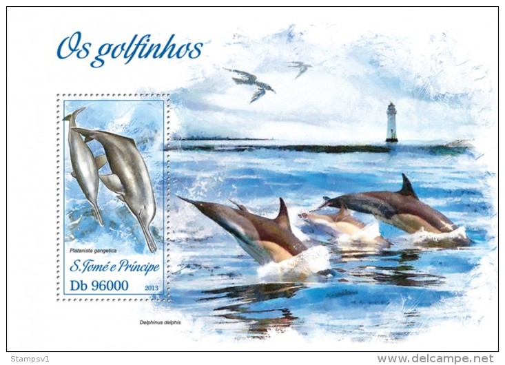 S. Tome&Principe. 2013 Dolphins. (403b) - Dolphins