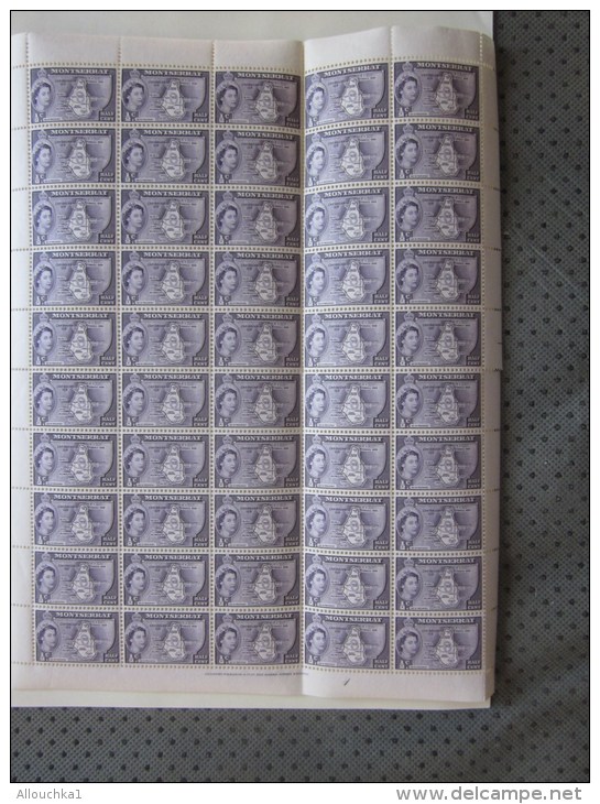 Sheet Of 50 Stamps Rating:€ 35 MONTSERRAT 1958 QEII & Government House ½c. 147/136b Deep Violet, Inscr.MNH ** - Montserrat