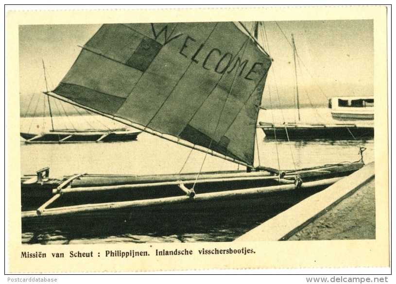 Missiën Van Scheut: Philippijnen. Inlandsche Visschersbootjes. - & Boat - Filipinas