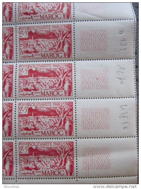 MAROC Ex Protectorat Français  Feuille 25 Timbres **  Coin Daté N° 272 Y/T  C/42 € Sheet Of 25 Stamps Rating:€ 42 - Neufs