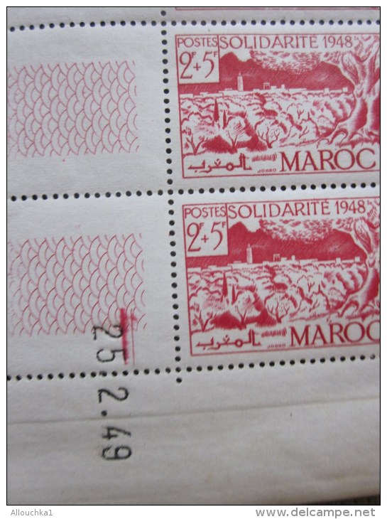 MAROC Ex Protectorat Français  Feuille 25 Timbres **  Coin Daté N° 272 Y/T  C/42 € Sheet Of 25 Stamps Rating:€ 42 - Nuovi