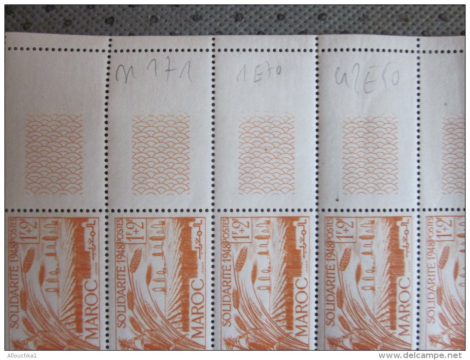MAROC Ex Protectorat Français  Feuille 25 Timbres **  Coin Daté N° 271 Y/T  C/42 € Sheet Of 25 Stamps Rating:€ 42 - Nuovi