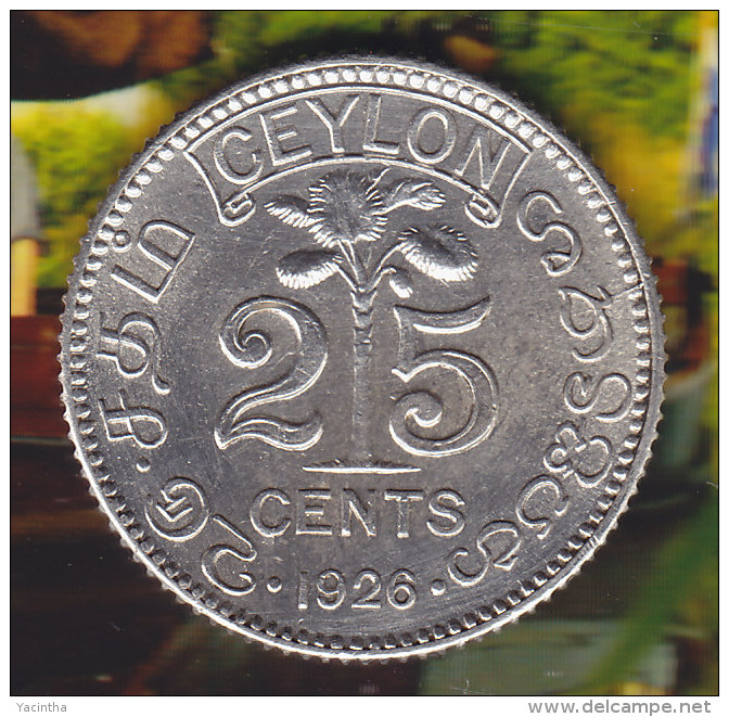 @Y@    Sri Lanka / Ceylon  25 Cents 1926  (2309) - Sri Lanka