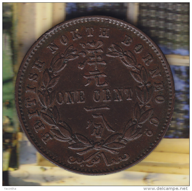 @Y@    Brits North Borneo  1 Cent  One Cent  1887 XF   ( 2365 ) - Malaysia