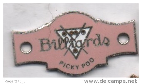 Superbe Pin´s En EGF , Billiards Picky Poo , Billard - Billiards