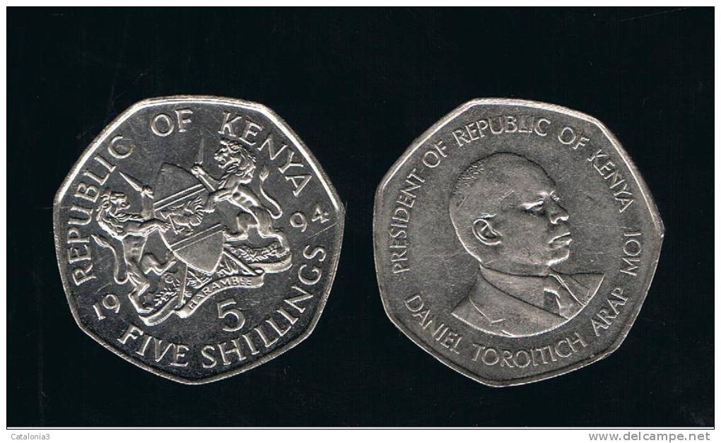 KENYA -  5  Shilling  1994  KM23a - Kenia