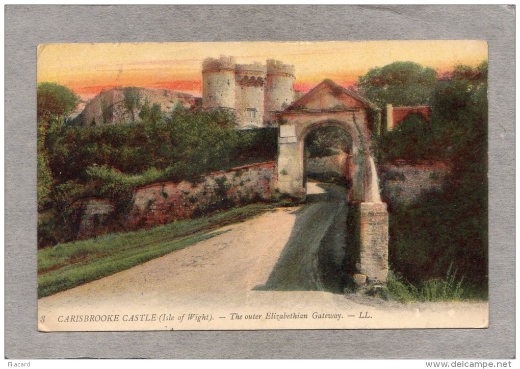 43669     Regno  Unito,    Carisbrooke  Castle (Isle  Of  Wight)  -  The  Outer  Elizabethian  Gateway,  VG  1909 - Altri & Non Classificati