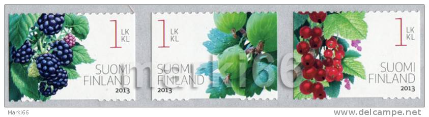 Finland - 2013 - Berries - Mint Self-adhesive Stamp Strip - Ungebraucht