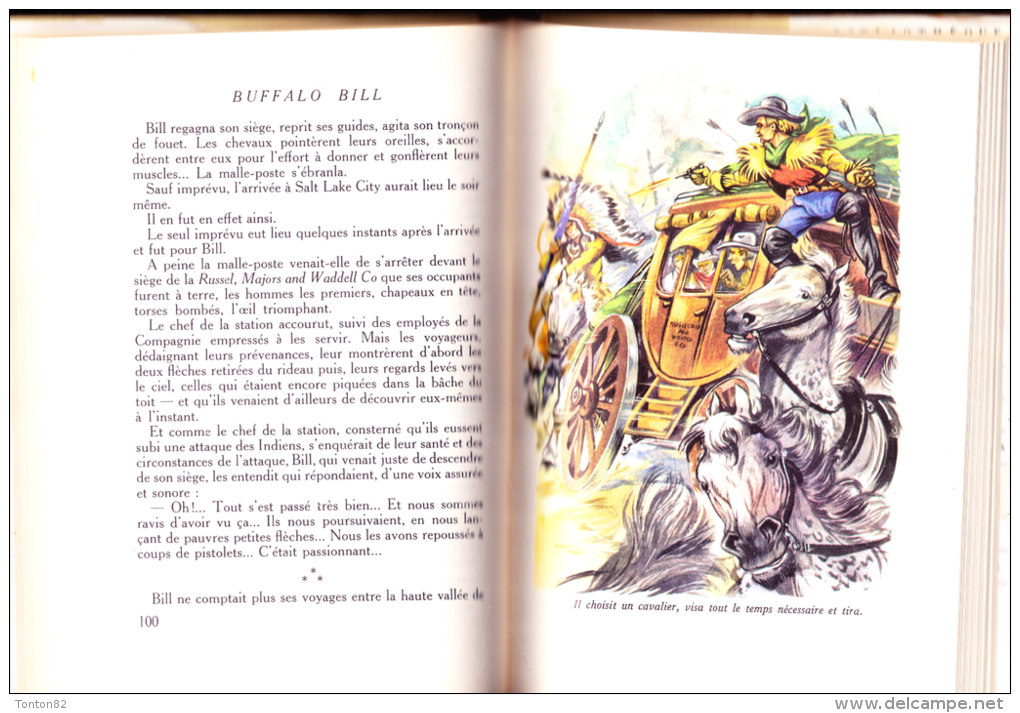 Paluel-Marmont - Buffalo Bill  - Bibliothèque Rouge Et Or Souveraine - ( 1955 ) . - Bibliothèque Rouge Et Or