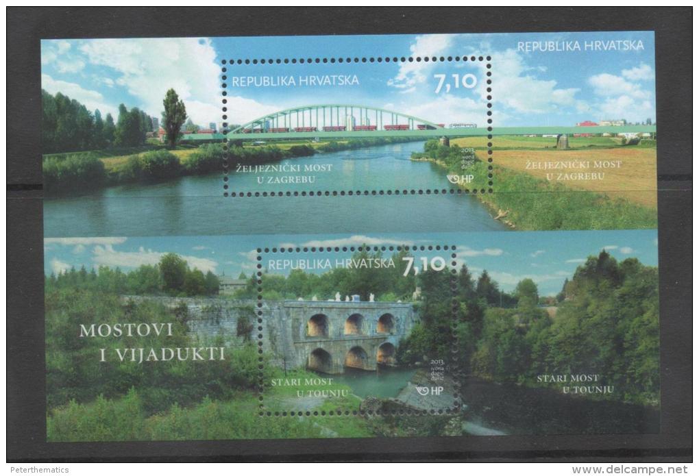 CROATIA,2013,BRIDGES AND AQUADUCTS, VIADUCTS, SHEETLET - Bridges