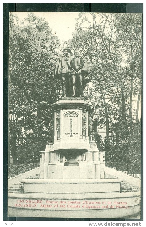 Bruxelles Statue Des Comtes D'egmont Et De Hornes    Abw56 - Bossen, Parken, Tuinen