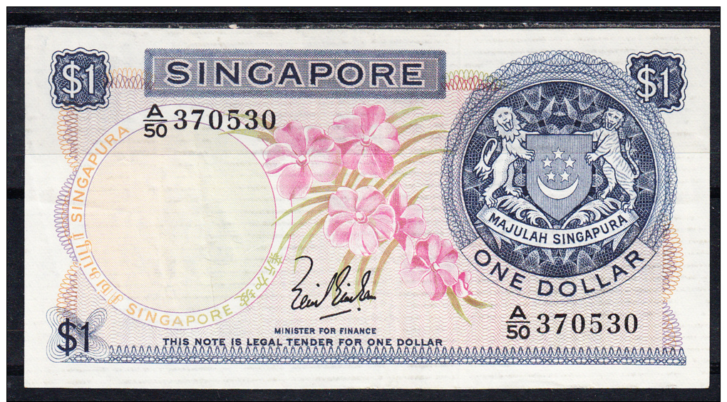 SINGAPUR 1967. 1 DOLARES.PICK Nº1 MBC+.RARO. B276 - Singapur