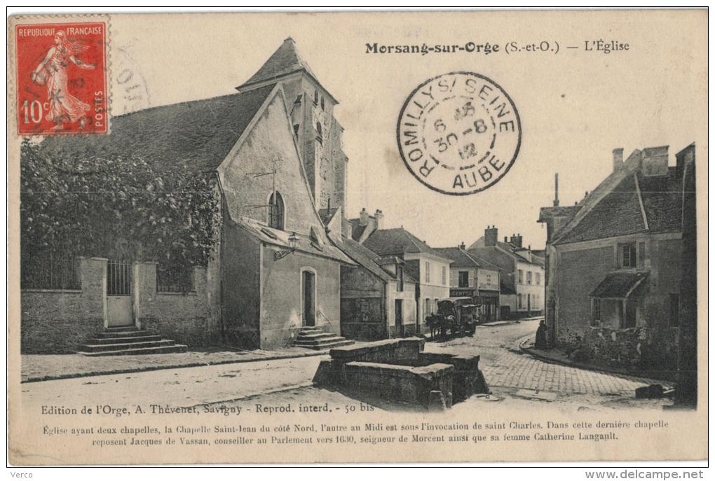 Carte Postale Ancienne De MORSANG SUR ORGE - Morsang Sur Orge