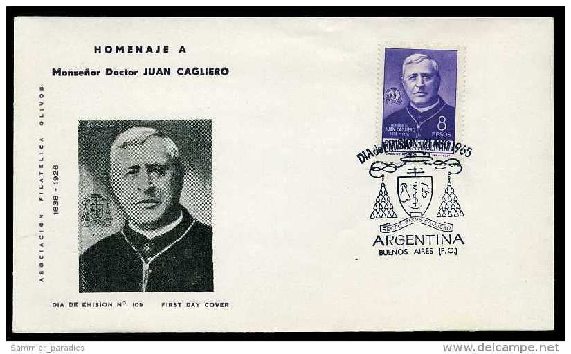 28884) Argentinien - Michel 883 - FDC - Juan Cagliero - FDC