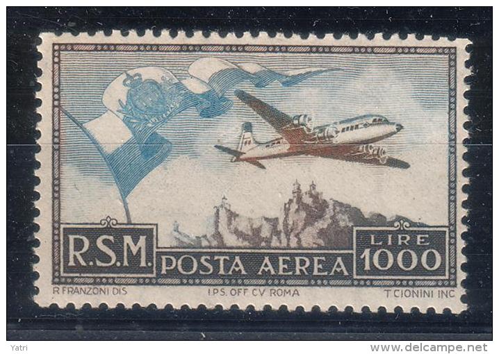 Rep. Di San Marino - Posta Aerea - Sass. 99 ** MNH (perizia Luigi Gazzi) - Corréo Aéreo