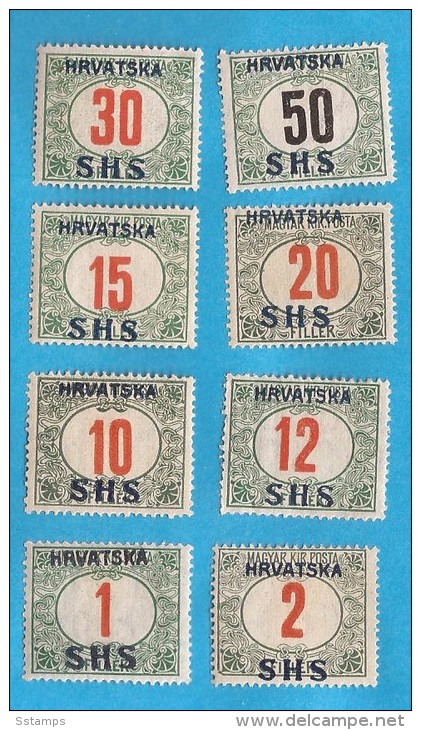 1918 SHS CROAZIA HRVATSKA JUGOSLAVIJA  PORTO   HINGED - Nuevos