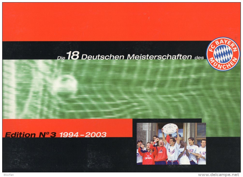 Edition 3 Fussball Meister FC Bayern München TK M 15-20/03 ** 180€ Deutschland Meisterschaft TC Soccer Telecards Germany - Collections