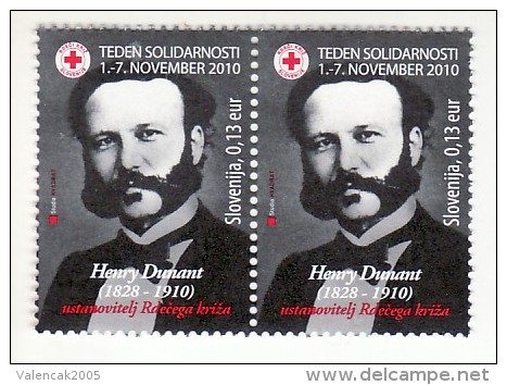 2097/ Slowenien Slovenia 2010 ** MNH Solidarität Solidarity Nobel Prize 1901 Henry Dunant Founder Of The Red Cross Rotes - Henry Dunant