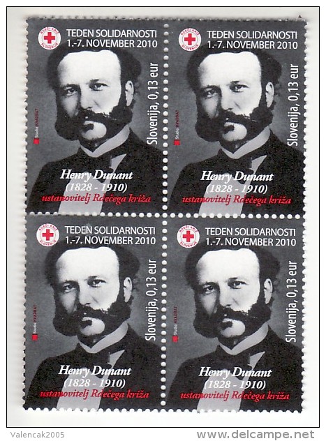 2108/ Slowenien Slovenia 2010 ** MNH Solidarität Solidarity Nobel Prize 1901 Henry Dunant Founder Of The Red Cross Rotes - Henry Dunant