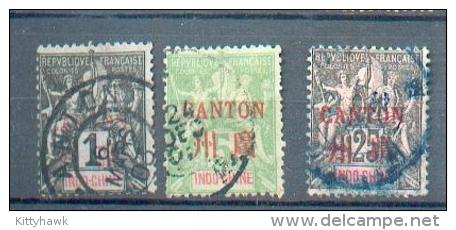 CANTON 121 - YT 1-5-10 Obli - Used Stamps