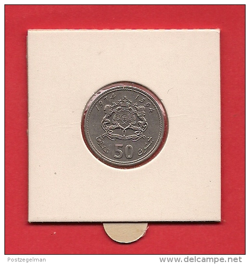 MOROCCO 1974,  Circulated Coin VF, 50 Francs Copper-nickel, KM62 - Morocco