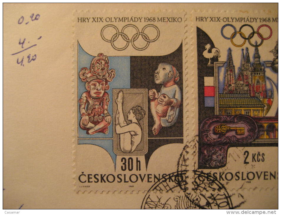 Prague 1968 HIGH DIVING Trampoline Jump Jumping Swimming Olympic Games Mexico Mejico Olympics Czechoslovakia Cover - High Diving