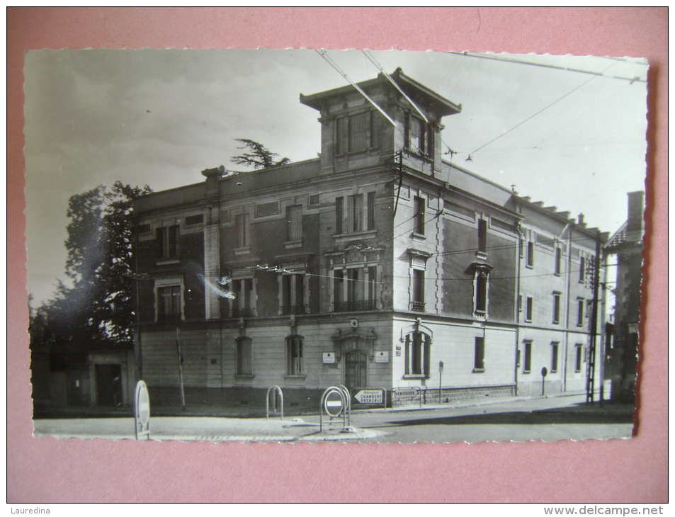 CPSM BRON HOPITAL DISPENSAIRE ECOLE CROIX ROUGE FRANCAISE FACADE - Bron