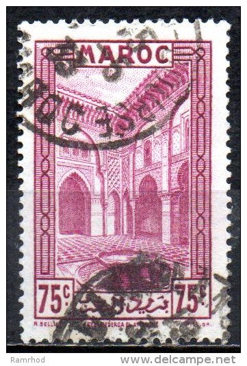 FRENCH MOROCCO 1933  Attarine College Fez - 75c. - Purple  FU - Usati