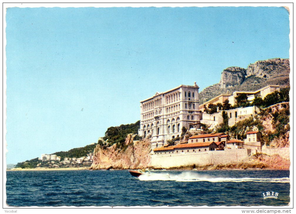 CP, MONACO, Le Musée Océanographique, Vu De La Mer, Voyagé En 1972 - Musée Océanographique