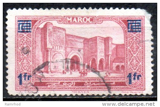 FRENCH MOROCCO 1930 Meknes - 1f. On 1f.40 - Pink    FU SPACEFILLER CHEAP PRICE - Usati