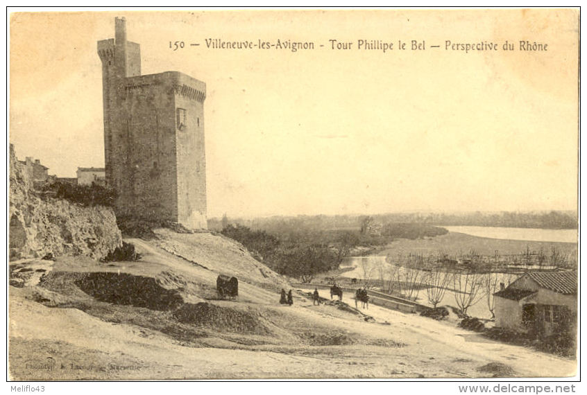 30/CPA 1900 - Villeneuve Les Avignon - Tour Philippe Le Bel - Perspective Du Rhone - Villeneuve-lès-Avignon