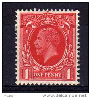 Great Britain - 1934 - 1d Definitive (Inverted Watermark) - MH - Unused Stamps