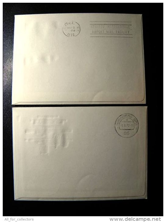 2 Covers From Switzerland Airplanes Avion Pro Aero 1972, 2 Scans - Storia Postale