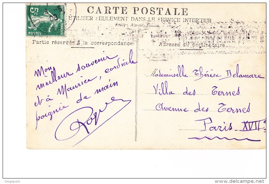 MENNECY - Une Grande Demeure Bourgeoise En 1908 ( Carte Photo ) - Mennecy