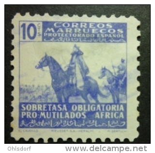 MARRUECOS - BENEFICENCIA 1943: Edifil 23 / YT 36, O - FREE SHIPPING ABOVE 10 EURO - Spanish Morocco