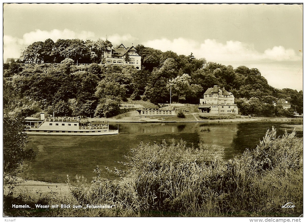 CP De HAMELN " Weser Mit Blick Zum Felsenkeller " . - Hameln (Pyrmont)