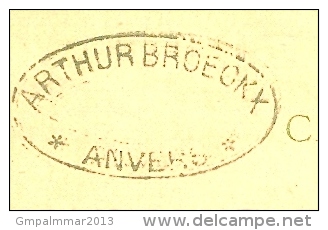 Postkaart Van Nr. 45 Gefrankeerd Met Nr. 28 Verstuurd In ANVERS Op 3/12/1884 Naar BERN (ZWITSERLAND) ! ZELDZAAM ! - 1869-1888 Lion Couché