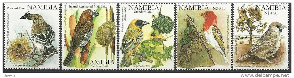 NAMIBIA "WEAVER BIRDS OF NAMIBIA" 2008 NEW - Namibia (1990- ...)