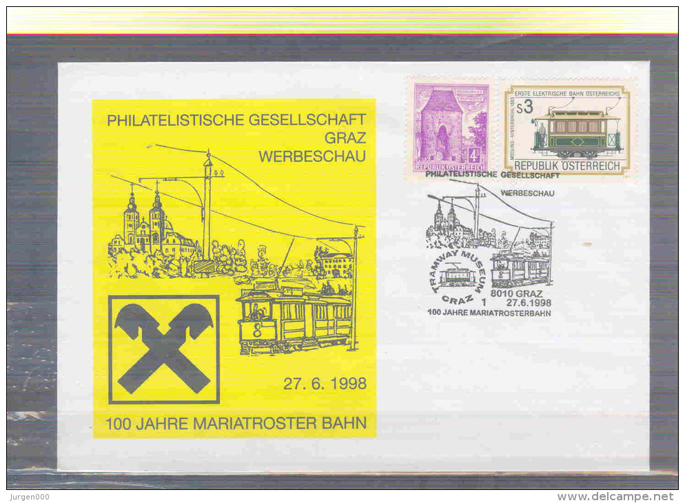 Rep. Österreich - 100 Jahre Mariatroster Bahn -  Graz 27/6/1998 (RM 2847) - Trains