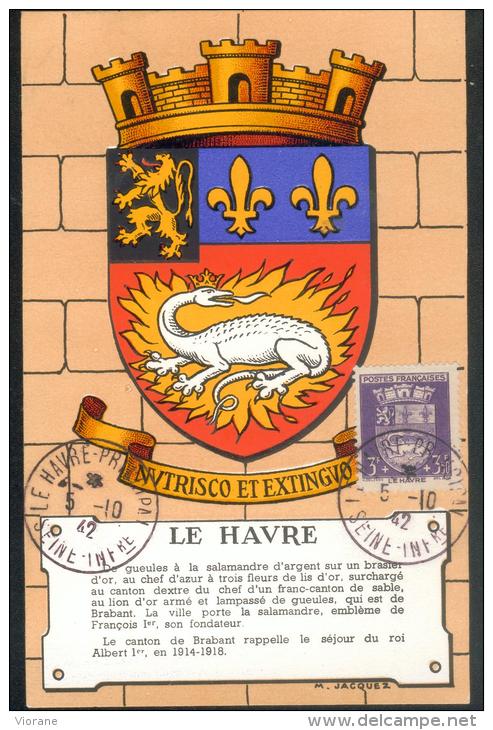 Le Havre - Cachet 1er Jour - 5.10.42 - 1940-1949