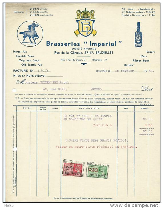 BRASSERIES IMPERIAL RUE DE LA CLINIQUE 37 BRUXELLES - 1900 – 1949