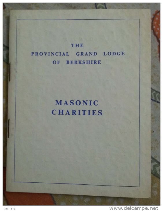 Freemasonry, Maconnerie, Masonic Charities, Handbook, Grand Lodge Of Berkshire - 1900-1949