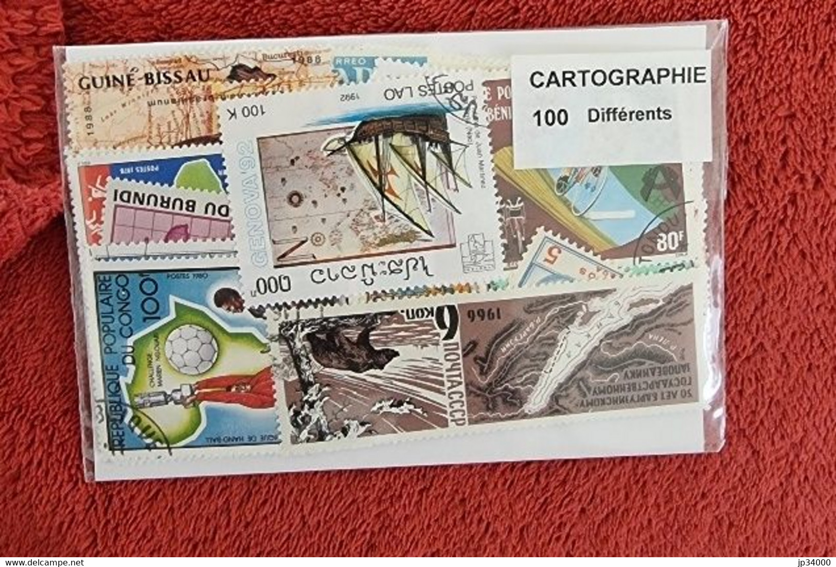 CARTOGRAPHIE, CARTES GEOGRAPHIQUE SUR TIMBRE Lot De 100 Timbres Tous Différents Neufs Et Oblitérés. Satisfaction Assurée - Geography