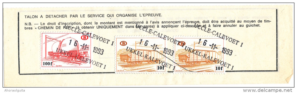 Talon De Formule D´examen Cachet De Gare  UCCLE CALEVOET 1 En 1993  -- UU744 - Otros & Sin Clasificación