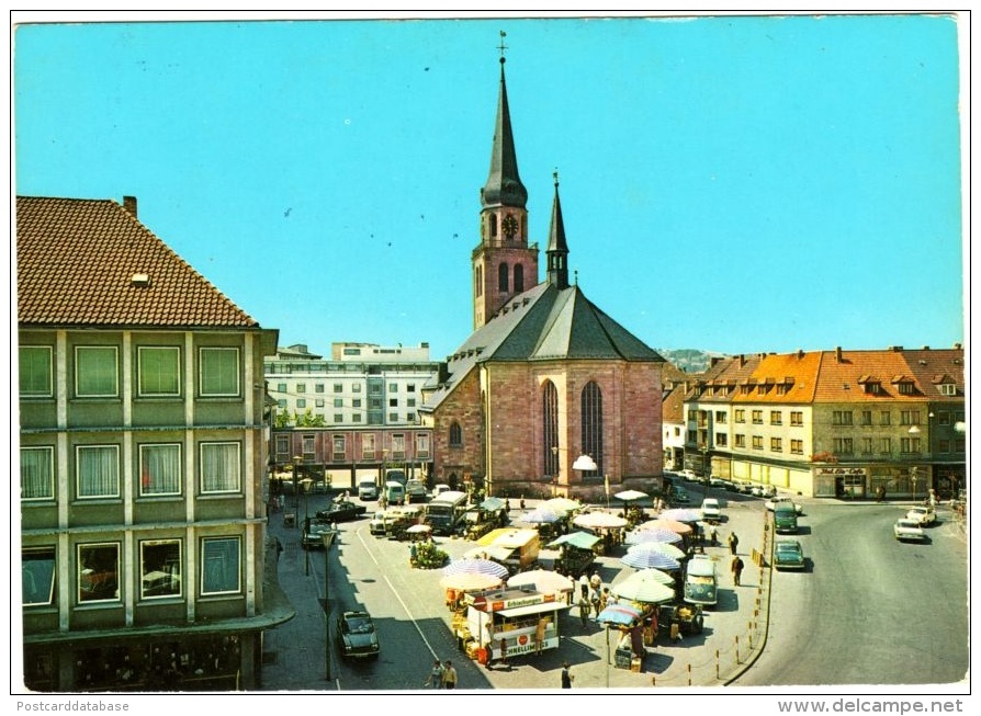 Zweibrucken - Marktplatz Und Alexanderkirche - & Old Cars - Zweibruecken
