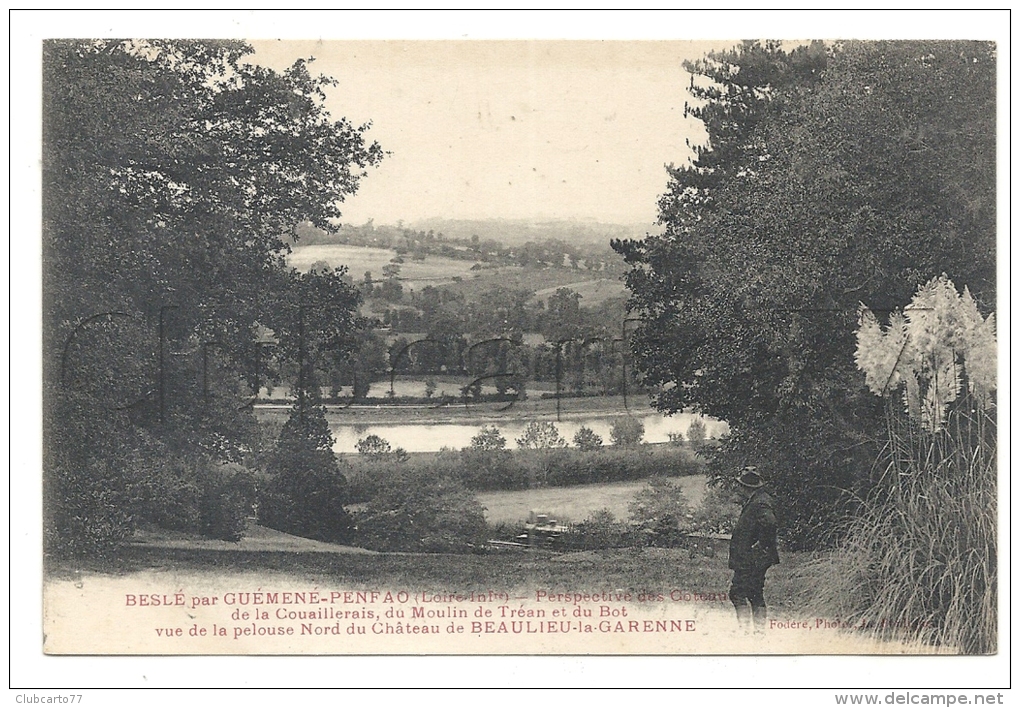 Guémené-Penfao (44) :Vue Sur Les Côteaux De La Couaillerais Du Parc Du Château De Beaulieu-la-Garenne En 1910 (animé) - Guémené-Penfao