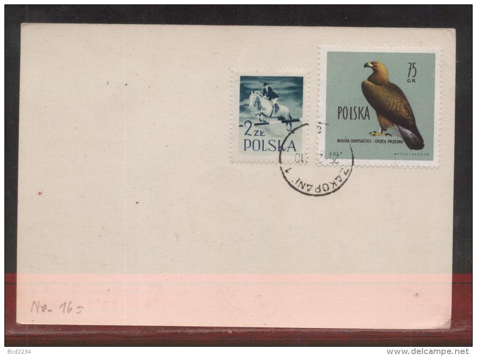 POLAND 1962 BOCIAN DELAYED 14TH GLIDER FLIGHT PC1 BROWN GREEN DELAY CACHET FIS SKIING CINDERELLA - Alianti