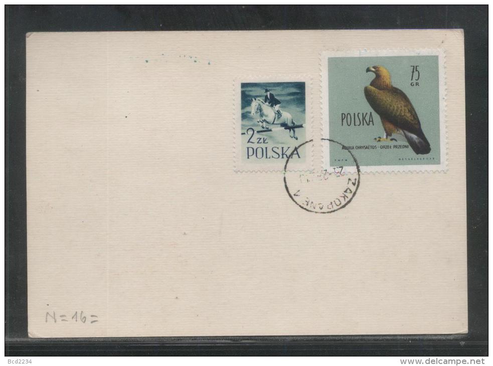 POLAND 1962 BOCIAN DELAYED 14TH GLIDER FLIGHT PC3 GREEN GREEN DELAY CACHET FIS SKIING CINDERELLA - Planeadores