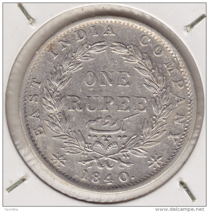 @Y@    BRITISH India 1  Rupee 1840   34 Berries  (2369) - India