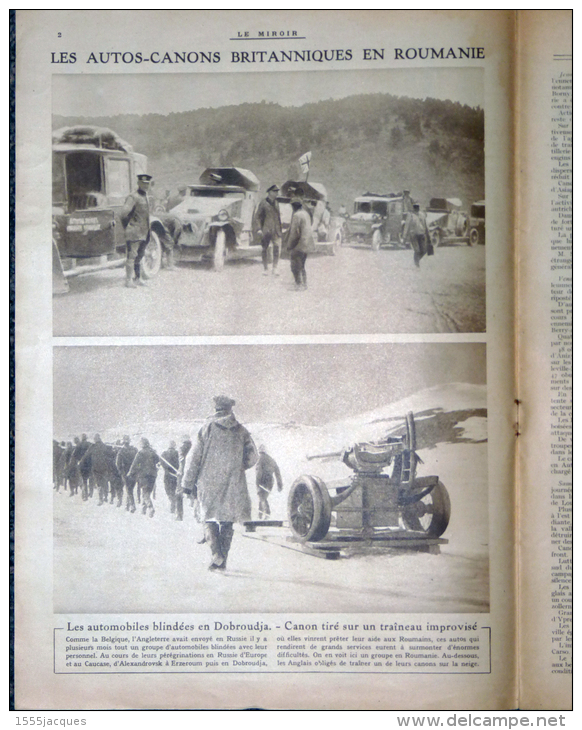 LE MIROIR N° 163 / 07-01-1917 SOUS-MARIN TSAREVITCH HAUDROMONT ATHÈNES WILSON VON MACKENSEN DOBROUDJA BUCAREST SOMME - Guerra 1914-18